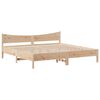 vidaXL Bed Frame with Headboard 200x200 cm Solid Wood Pine