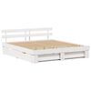 vidaXL Bed Frame with Headboard White 180 x 200 cm Solid Pine Wood