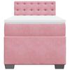 vidaXL Box Spring Bed with Mattress Pink 100x200 cm Velvet