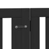 vidaXL Dog Gate with Door Foldable 9 Panels Black 450 cm Poplar Wood