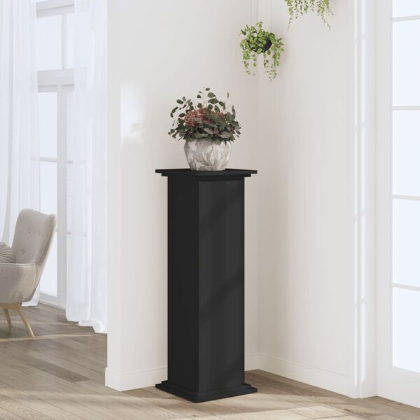vidaXL Plant Stand Black 33x33x100 cm Engineered Wood
