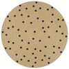 vidaXL Handmade Rug Jute with Print Polka Dot 150 cm