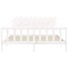 vidaXL Bed Frame without Mattress White Super King Size Solid Wood Pine