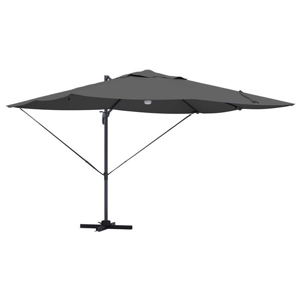 vidaXL Umbrella Anthracite 351 x 250 x 253 cm Polyester and Aluminium