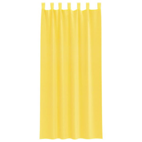 vidaXL Voile Curtains with Loops 2 pcs Yellow 140x225 cm