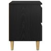 vidaXL Bed Cabinet Black Oak 40 x 35 x 50 cm Engineered Wood