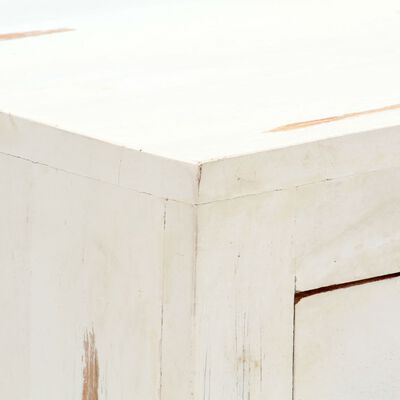 vidaXL Drawer Cabinet White 58x30x75 cm Solid Acacia Wood