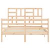 vidaXL Bed Frame without Mattress Double Solid Wood