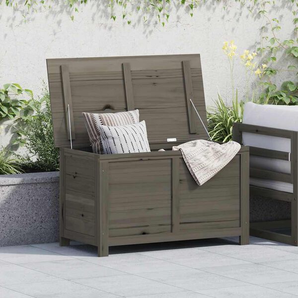 vidaXL Outdoor Cushion Box Brown 100x50x56 cm Solid Wood Fir