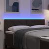 vidaXL Headboard with LED Strip Lights Light Grey 160 cm Fabric