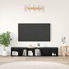 vidaXL TV Cabinet Set 2 pcs Black Oak 37 x 35 x 107cm Engineered Wood