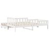 vidaXL Daybed with Trundle and Drawers without Mattress White 90x190 cm Single