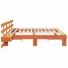 vidaXL Bed Frame with Headboard Brown 180 x 200 cm Solid Pine Wood