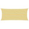 vidaXL Sunshade Sail 2 x 4 m HDPE Rectangular Yellow and White
