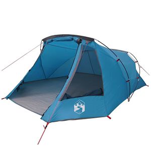 vidaXL Tunnel Tent 3-Person 3-Person Blue and Grey