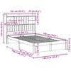 vidaXL Bookcase Bed without Mattress 135x190cm Double Solid Wood Pine