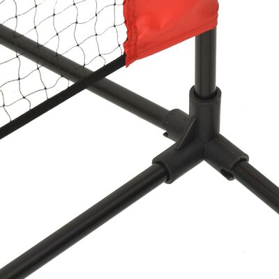 vidaXL Tennis Net Black and Red 600x100x87 cm Polyester