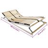 vidaXL Slatted Bed Base Brown 70 x 190 cm Solid beech wood