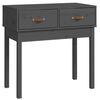 vidaXL Console Table Grey 76.5x40x75 cm Solid Wood Pine