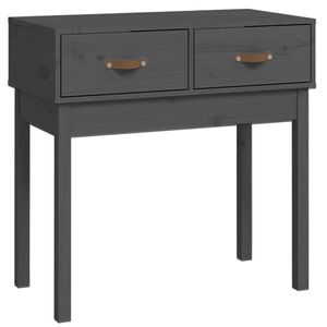 vidaXL Console Table Grey 76.5x40x75 cm Solid Wood Pine