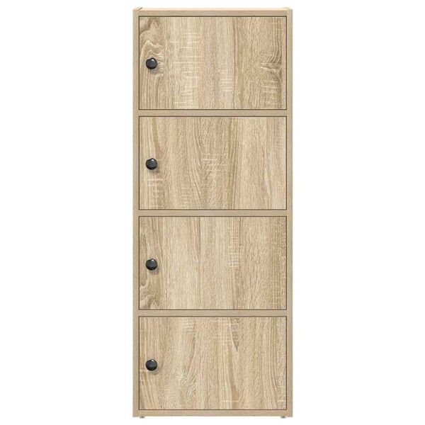 vidaXL Bookcase Sonoma Oak 40x24x102 cm Engineered Wood