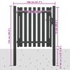 vidaXL Garden Fence Gate Steel 100x75 cm Anthracite