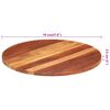vidaXL Table Top Solid Wood Acacia Round 25-27 mm 70 cm