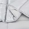 vidaXL Summer Duvet Silver 200 x 135 cm Satin and Microfiber