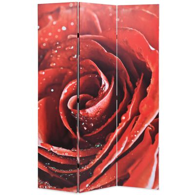 vidaXL Folding Room Divider 120x170 cm Rose Red