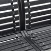 vidaXL Twin Garden Bench Black 231 cm Steel and WPC