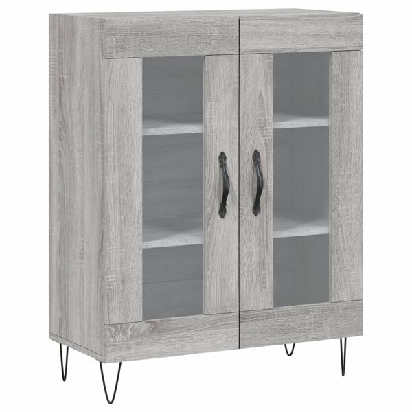 vidaXL Sideboard Grey Sonoma 69.5x34x90 cm Engineered Wood