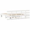 vidaXL Bed Frame with Headboard White 140 x 200 cm Solid Pine Wood