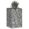 vidaXL Gabion Raised Bed Silver 50 x 50 x 80 cm Galvanised Steel