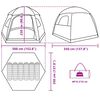 vidaXL Family Tent Igloo 6-Person Grey and Orange Waterproof