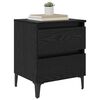 vidaXL Bedside Cabinet 2 pcs Black oak 40 x 35 x 50 cm Engineered wood