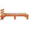 vidaXL Bed Frame with Headboard Wax Brown 90 x 190 cm Solid Pine Wood