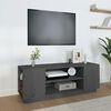 vidaXL TV Cabinet Grey 110x35x40.5 cm Solid Wood Pine
