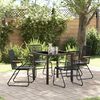 vidaXL Garden Dining Set 5 pcs Black Powder-Coated Steel