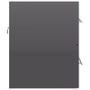vidaXL 2 Piece Bathroom Furniture Set High Gloss Grey Engineered Wood