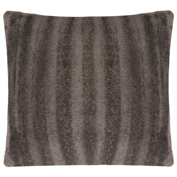 vidaXL Throw Pillow Striped 2 pcs Grey 50 x 50 cm Polyester
