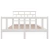 vidaXL Bed Frame without Mattress White Solid Wood 160x200 cm (810093+814205)
