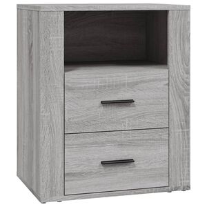 vidaXL Bedside Cabinet Grey Sonoma 50x36x60 cm Engineered Wood