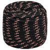 vidaXL Boat Rope Black 16 mm 25 m Polypropylene