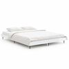 vidaXL Bed Frame without Mattress High Gloss White 135x190 cm