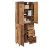 vidaXL Highboard with Drawer 2 pcs Old Wood Engineered Wood