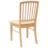 vidaXL Dining Chairs 2 pcs Natural 50 x 52.5 x 91 cm Solid Rubber Wood