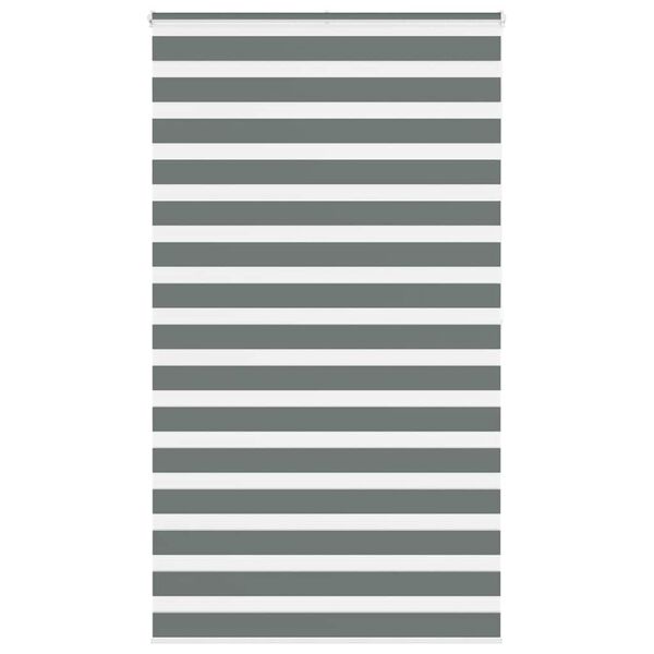 vidaXL Zebra Blind Dark Grey 120x200 cm Fabric Width 115.9 cm Polyester