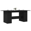 vidaXL Dining Table Black Oak 180x90x76 cm Engineered Wood