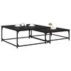 vidaXL Coffee Table 2 pcs Black Oak Engineered Wood
