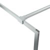 vidaXL Walk-in Shower Wall Silver 115x195 cm Clear ESG Glass